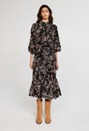 Rivka Dress - Print Fonce - Claudie Pierlot - The Bradery