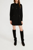 Robe Rosada - Noir - Claudie Pierlot - The Bradery