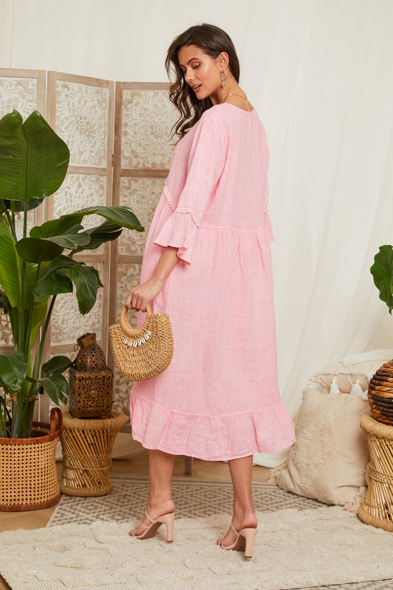 Robe Rose - Femme ROBES & JUPES Autour Du Lin