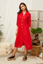 Vestido Rojo - Mujer VESTIDOS y FALDAS Around Linen