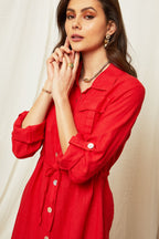 Vestido Rojo - Mujer VESTIDOS y FALDAS Around Linen
