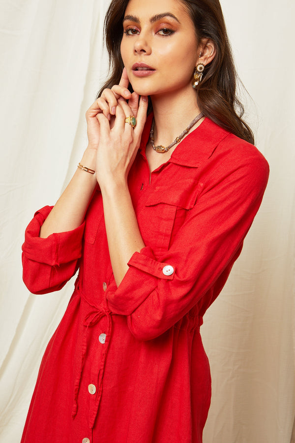 Robe Rouge - Femme ROBES & JUPES Autour Du Lin