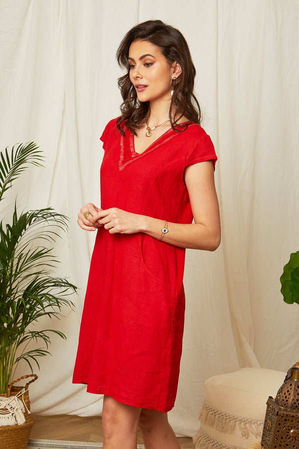 Robe Rouge - Femme ROBES & JUPES Autour Du Lin