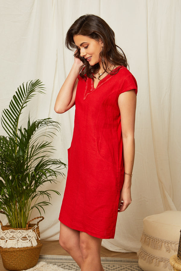Robe Rouge - Femme ROBES & JUPES Autour Du Lin