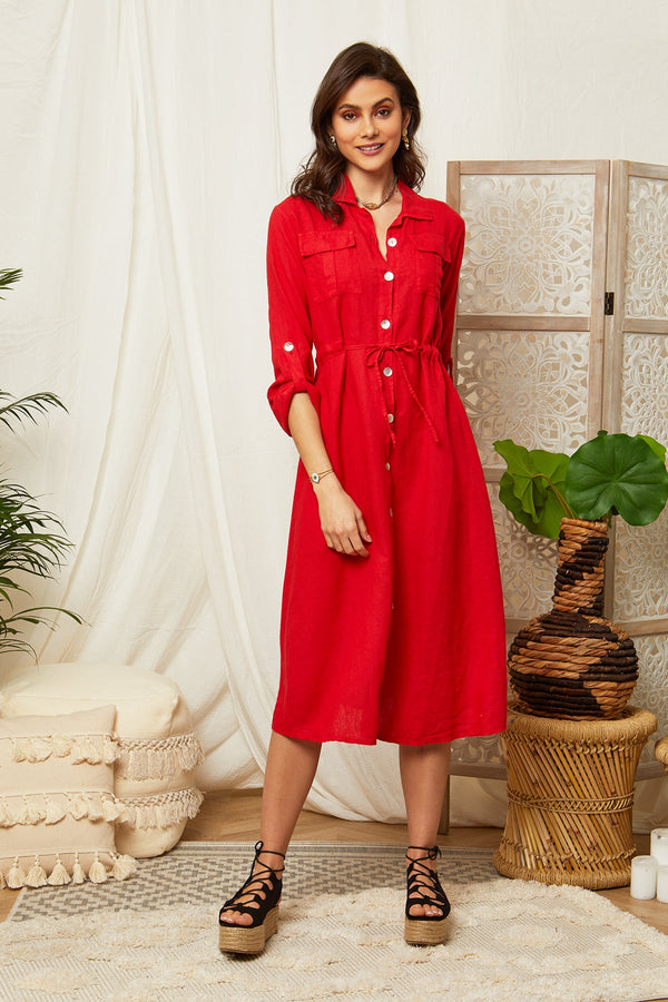Robe Rouge - Femme ROBES & JUPES Autour Du Lin