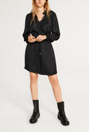 Claudie Pierlot Vestido Ruffle - Negro - - The Bradery