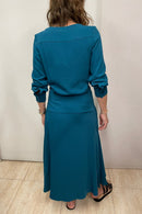 Robe Sofia Crepe Cobalt - Sophie And Lucie - The Bradery