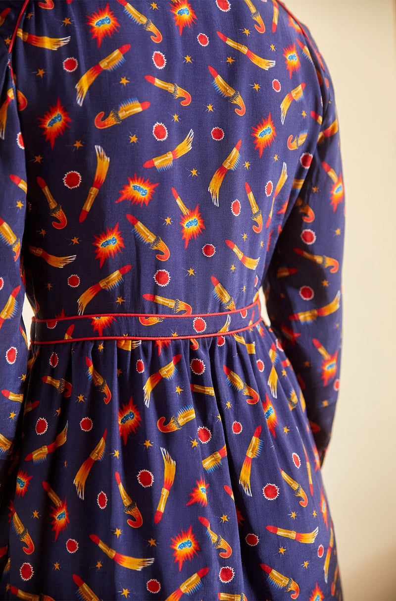 Splendide Rocket Lipstick Dress Azul - Soi Paris - The Bradery