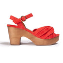 Sabots Mila - Veau Velours Corail - Anaki - The Bradery