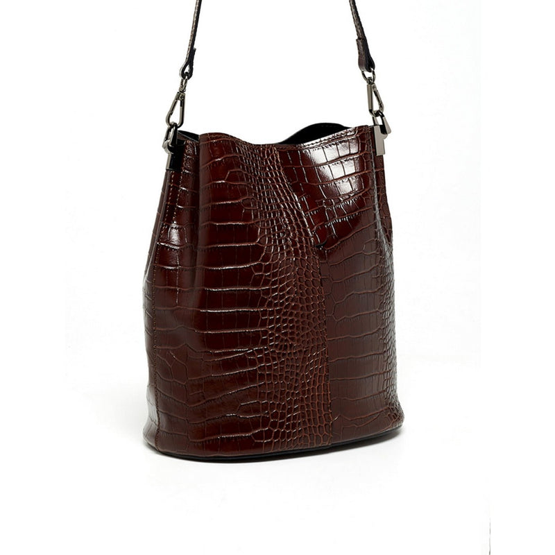 Bruna Cacao Shoulder Bag 26.5X23X16 - Maison Heritage - The Bradery