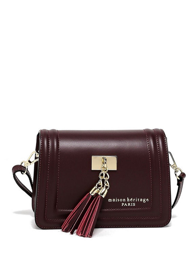 Core Shoulder Bag - Burgundy - Maison Heritage - The Bradery