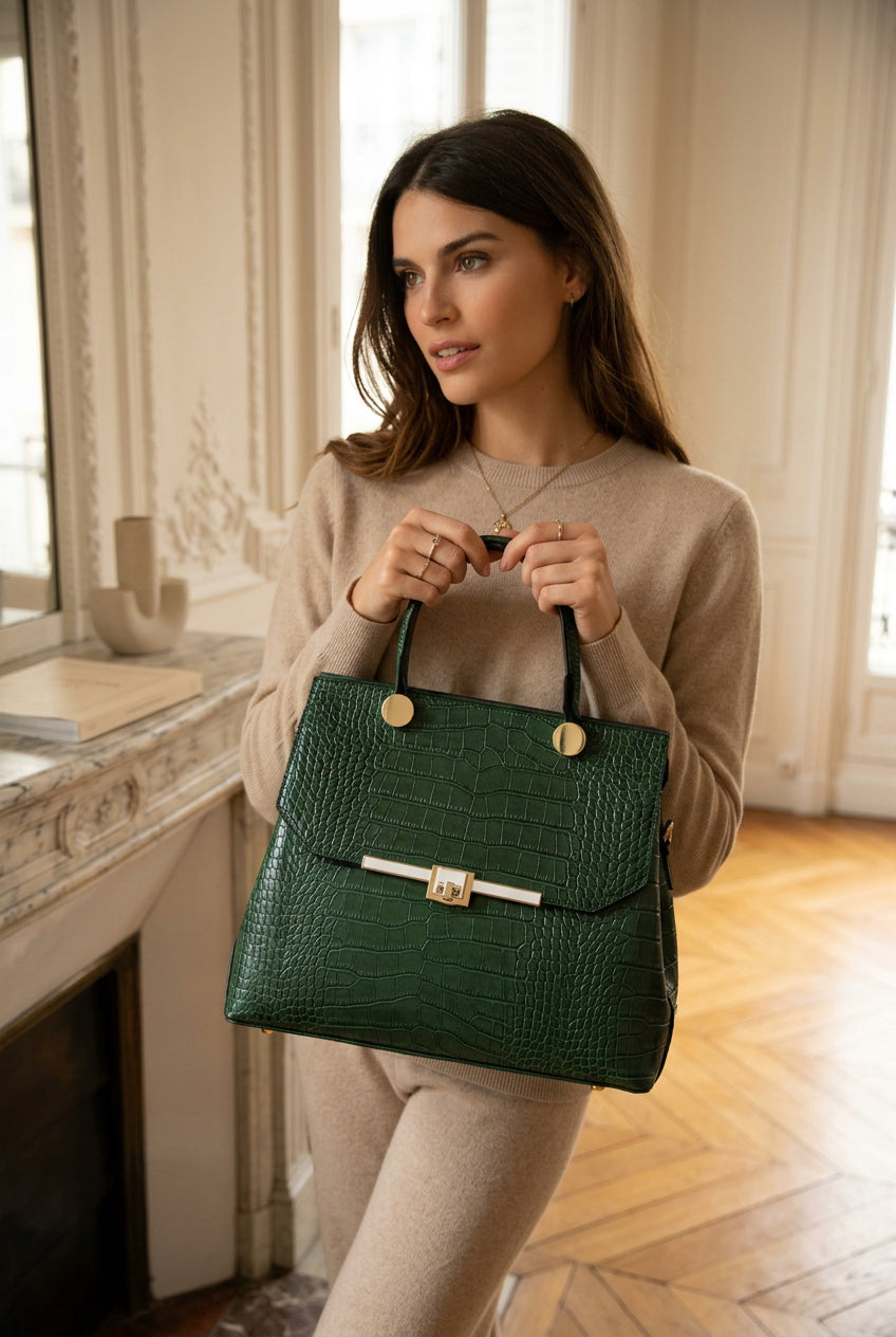 Sac A Bandouliere Emy - Vert Bouteille - Christian Laurier - The Bradery