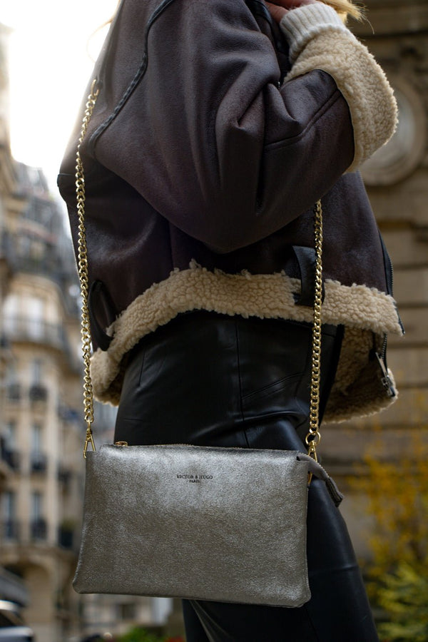 Bolso Bandolera Perla - Plateado - Victor & Hugo - The Bradery