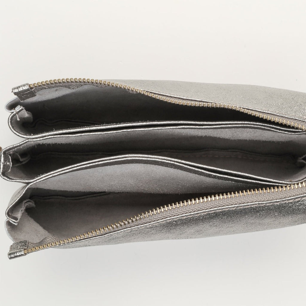 Bolso Bandolera Perla - Plata - Victor & Hugo -La Bradery