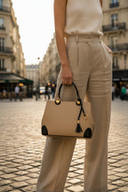 Sac A Main Armel - Beige Et Noir - Christian Laurier - The Bradery