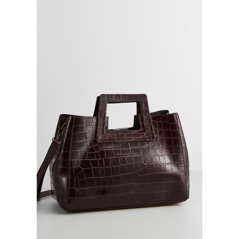 Sac A Main Bordeaux Jane Croco - Maison Heritage - The Bradery