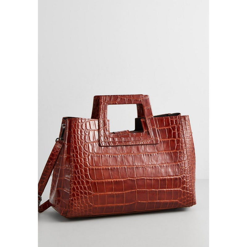 Sac A Main Camel Jane Croco - Maison Heritage - The Bradery