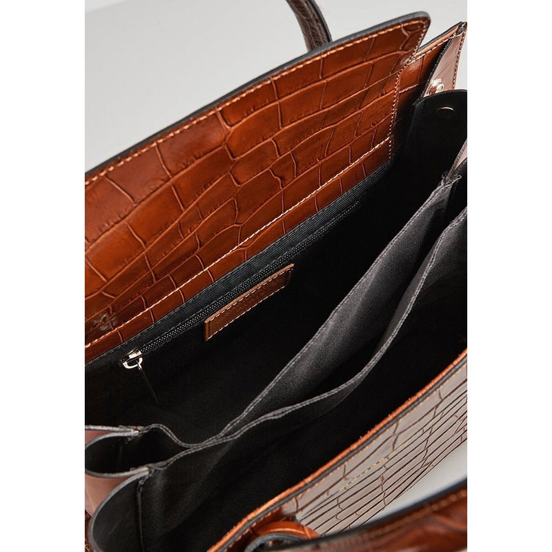 Sac A Main Camel Trip Croco - Maison Heritage - The Bradery