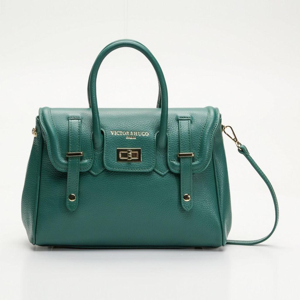 Ondine Briefcase Handbag - Green - Victor & Hugo -The Bradery