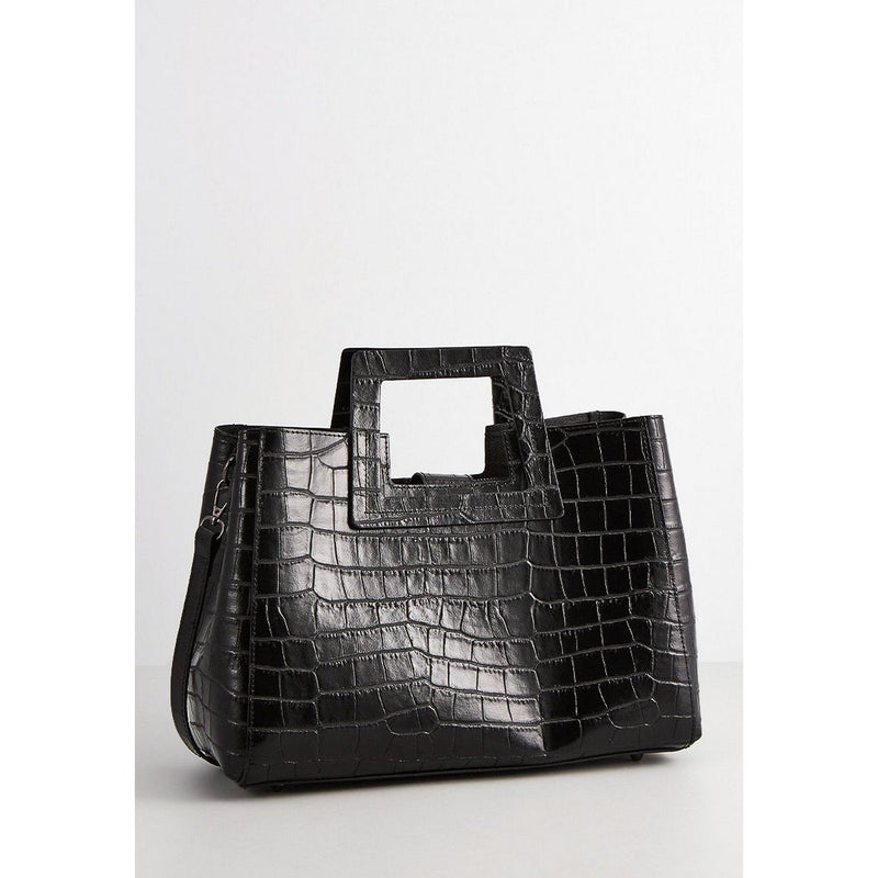 Sac A Main Noir Jane Croco - Maison Heritage - The Bradery