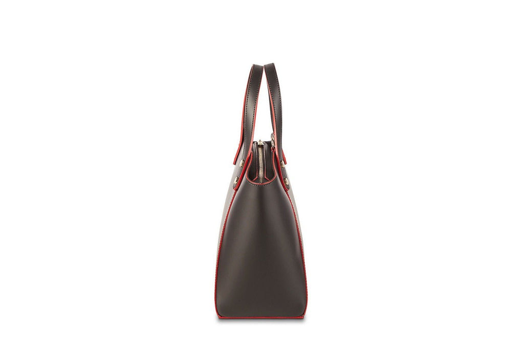 Sac A Main Parl - Noir - Rouge - Maison Heritage - The Bradery