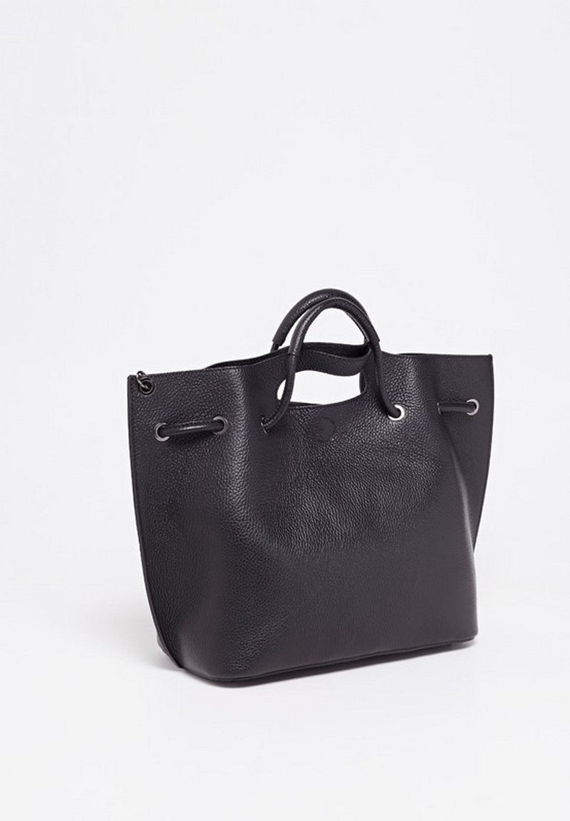 Sac A Main Prun Noir - Femme - Maison Heritage - The Bradery