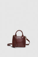 Claudie Pierlot Anouck Mini Bolso Croco - Marrón - - The Bradery