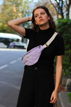 Quiltad midjeväska Olivia lila Hindbag2