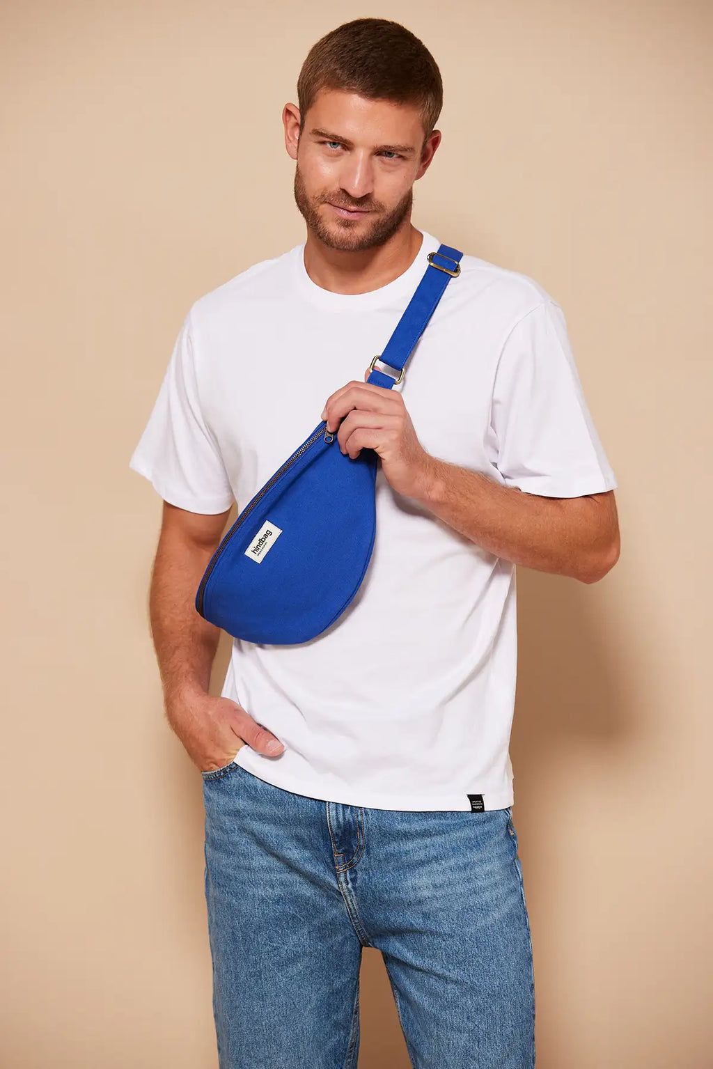 Bauchtasche L Sasha Elektrischtürkis Hindbag2