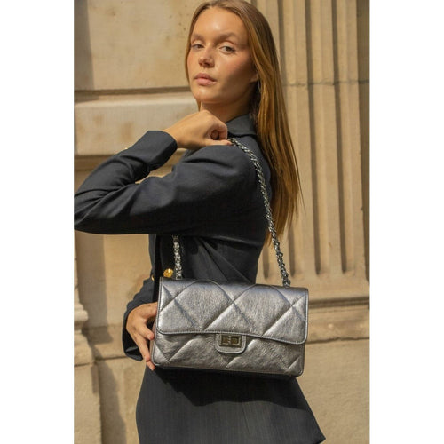 Sac Bandouliere Lena - Argente Fonce - Christian Laurier - The Bradery