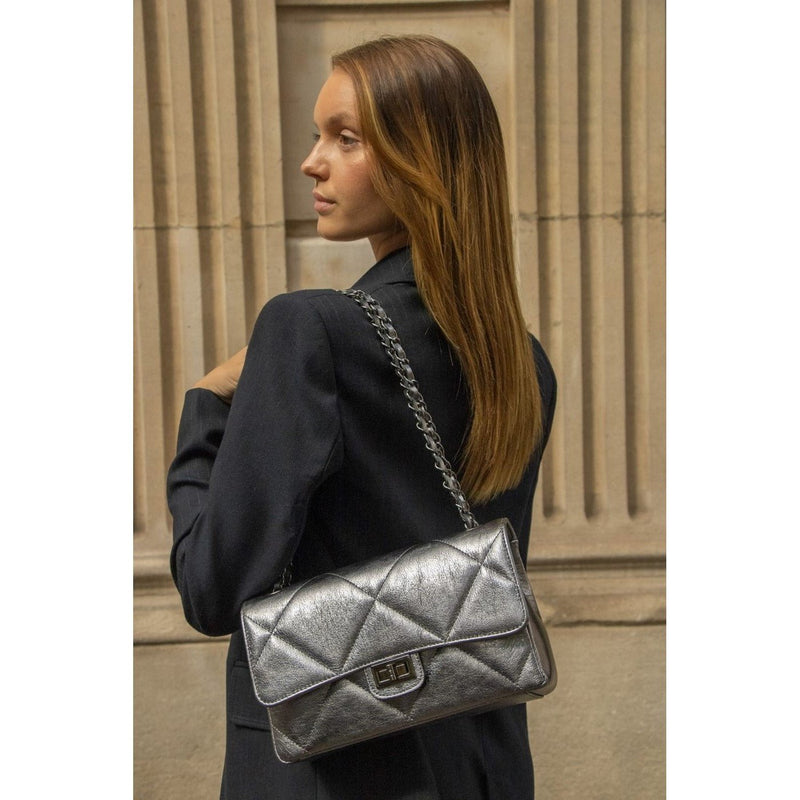 Sac Bandouliere Lena - Argente Fonce - Christian Laurier - The Bradery