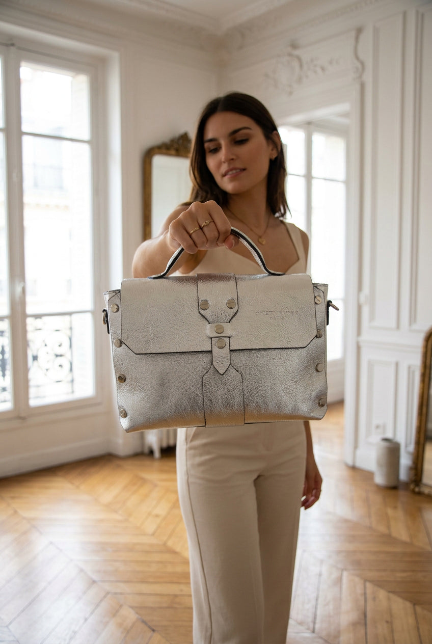 Sac Bandouliere Paty - Gris Metallique - Christian Laurier - The Bradery