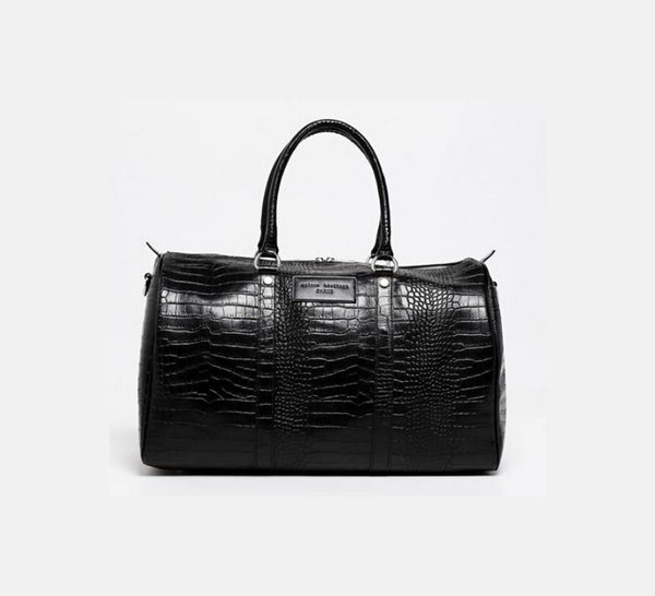 Borsa bowling Nino Croco nera - Uomo BORSA BOWLING Maison Heritage