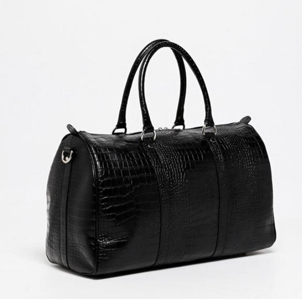 Borsa bowling Nino Croco nera - Uomo BORSA BOWLING Maison Heritage
