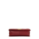 sac de seconde main boy chanel en cuir rouge bas