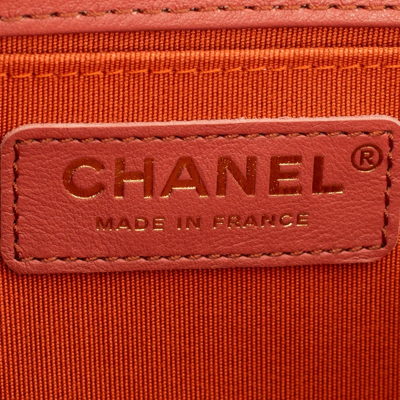 sac de seconde main boy  chanel  en cuir rose label