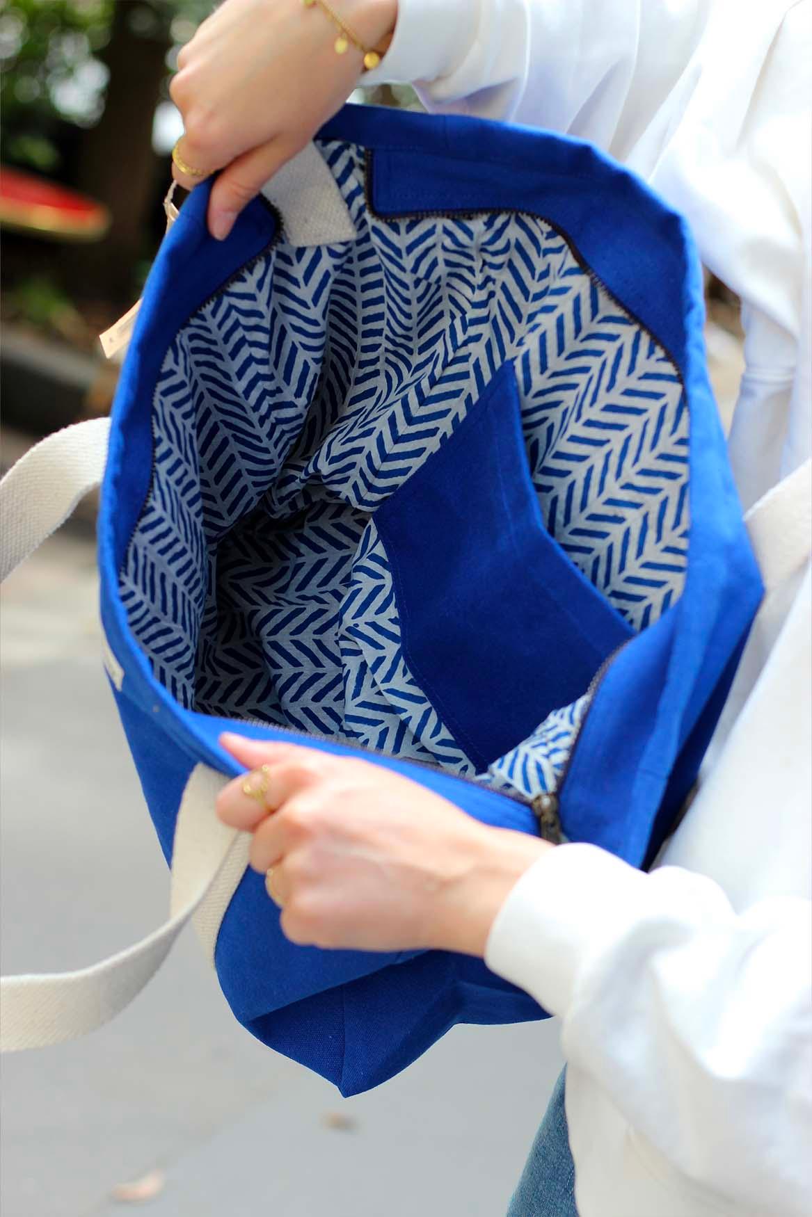 Shopper Cesar elektrisch blauw Hindbag2