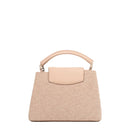 sac de seconde main capucines louis vuitton en tweed beige dos