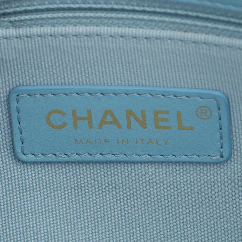 sac de seconde main 19 chanel en cuir bleu label