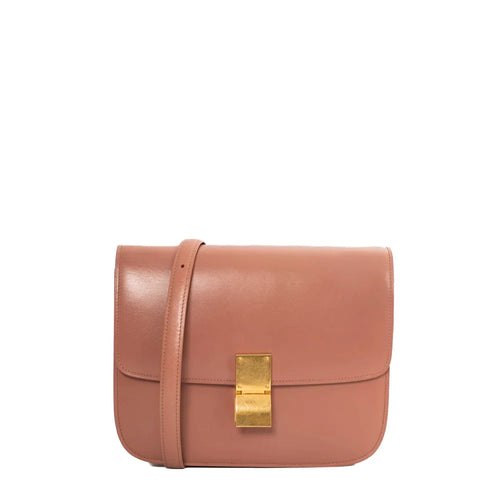 sac de seconde main classic céline  en cuir rose face