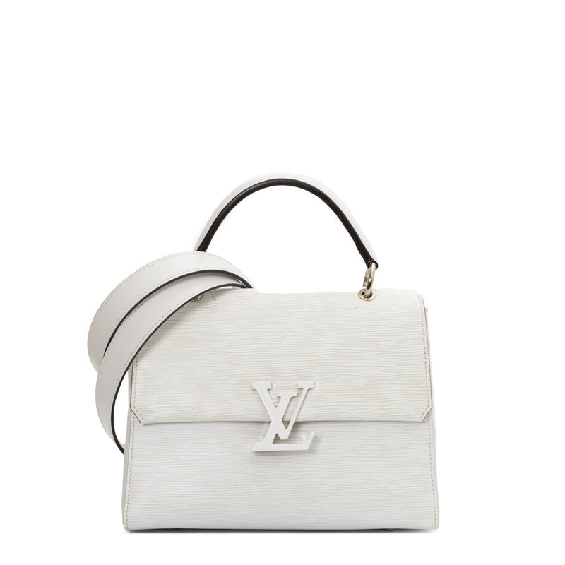 sac de seconde main grenelle louis vuitton  en cuir épi blanc face