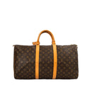 sac de seconde main keepall louis vuitton en toile monogram marron face