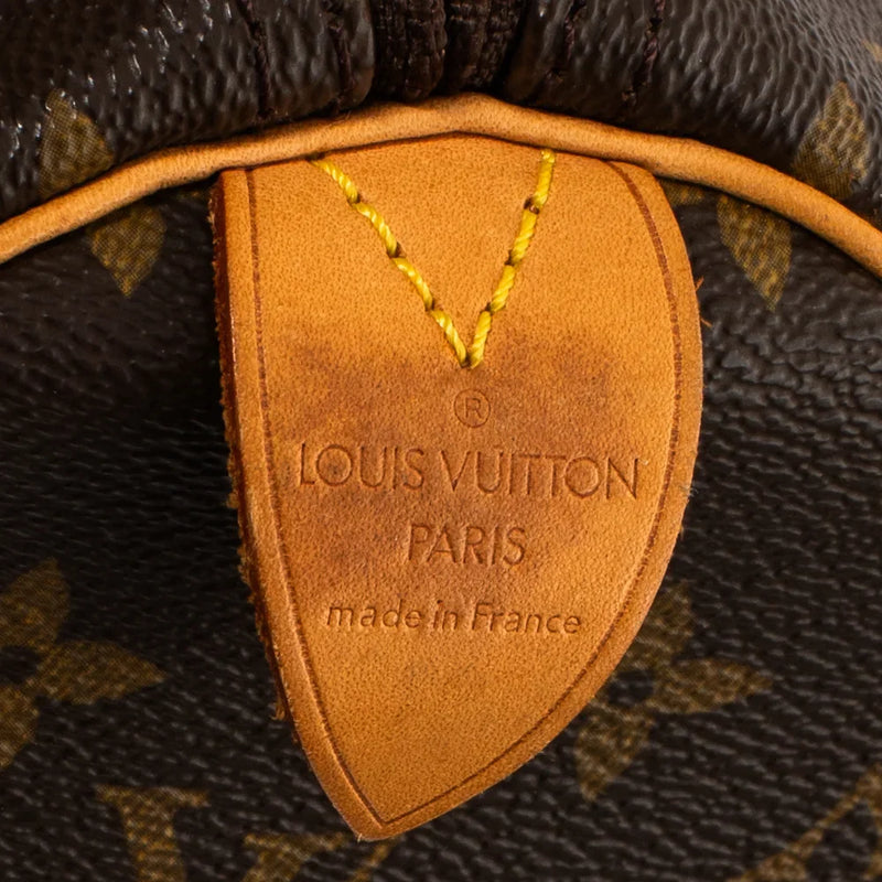 sac de seconde main keepall louis vuitton en toile monogram marron label