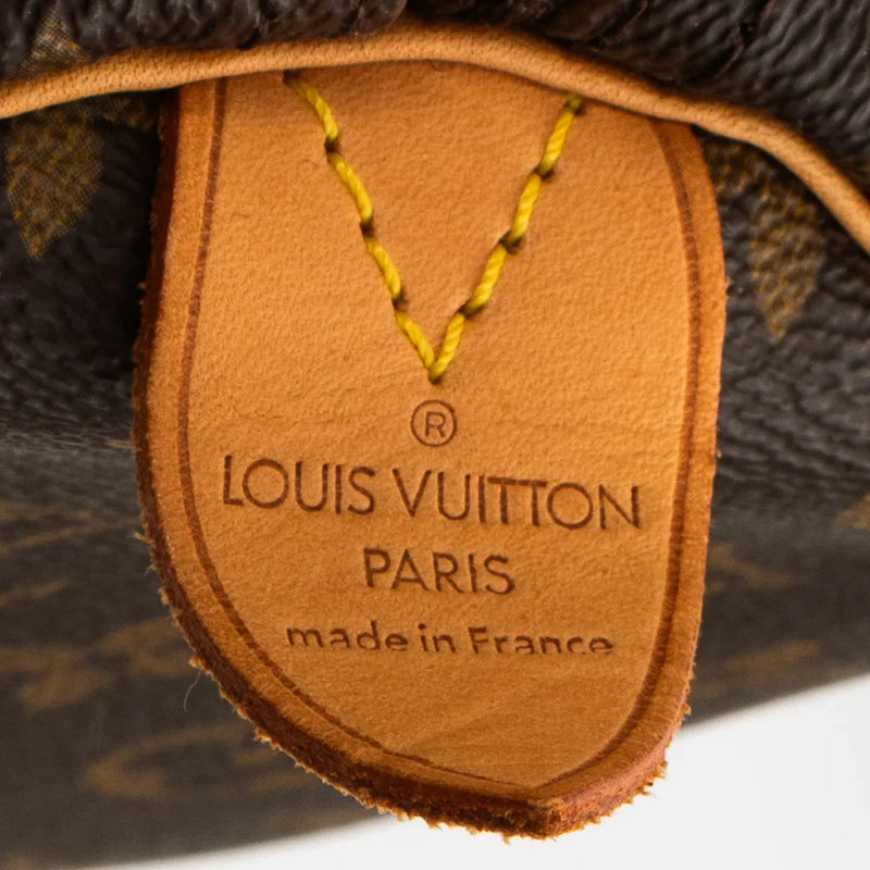 sac de seconde main keepall louis vuitton en toile monogram marron label