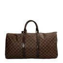 sac de seconde main keepall  louis vuitton en toile damier ébène dos