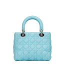 sac de seconde main lady dior dior  en cuir bleu dos