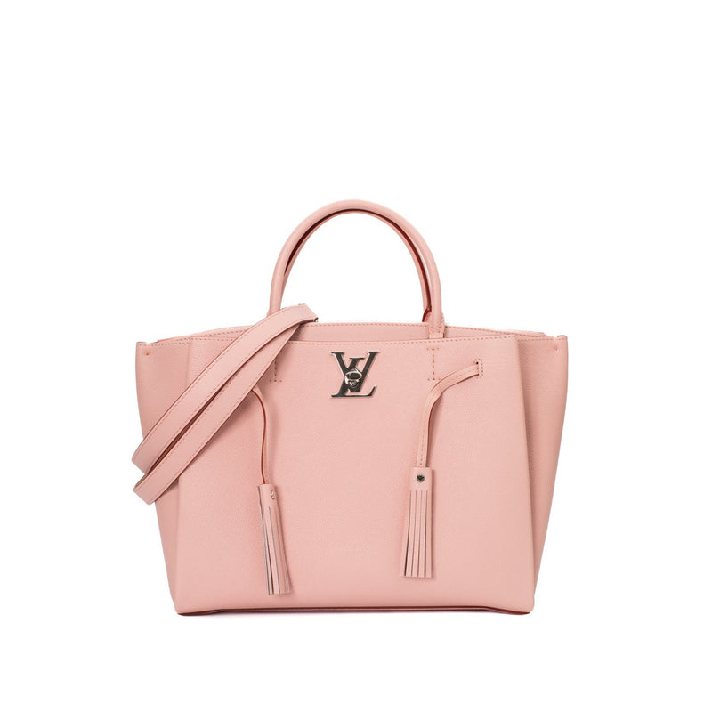 sac de seconde main lockme louis vuitton  en cuir rose  face