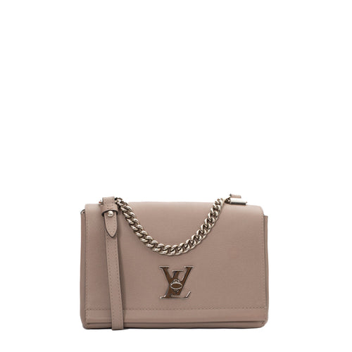 sac de seconde main lockme louis vuitton  en cuir gris face