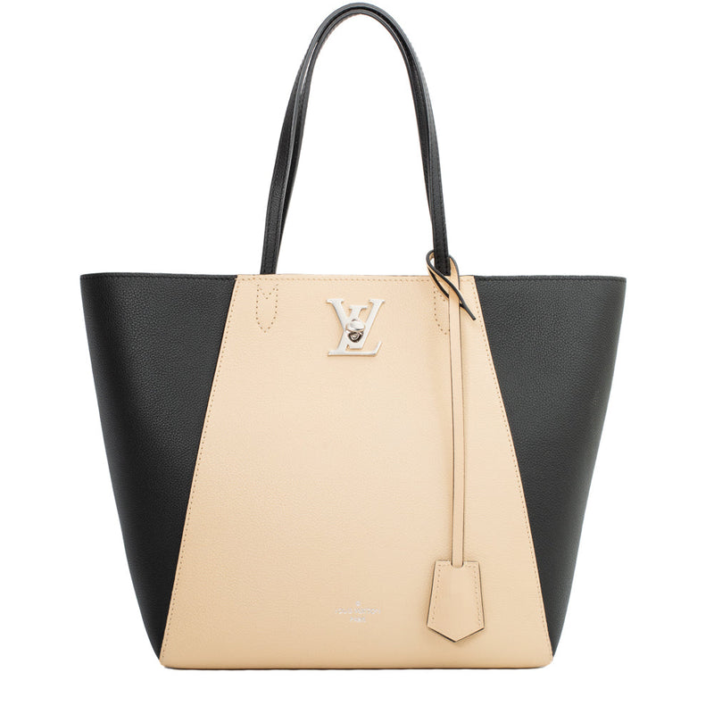 Louis Vuitton - Sac Lockme Tote Pm En Cuir Beige