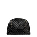 sac de seconde main mademoiselle chanel en cuir verni noir dos